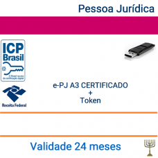 Certificado Pessoa Jurídica  e-CNPJ A3 - Validade 2 anos + Token